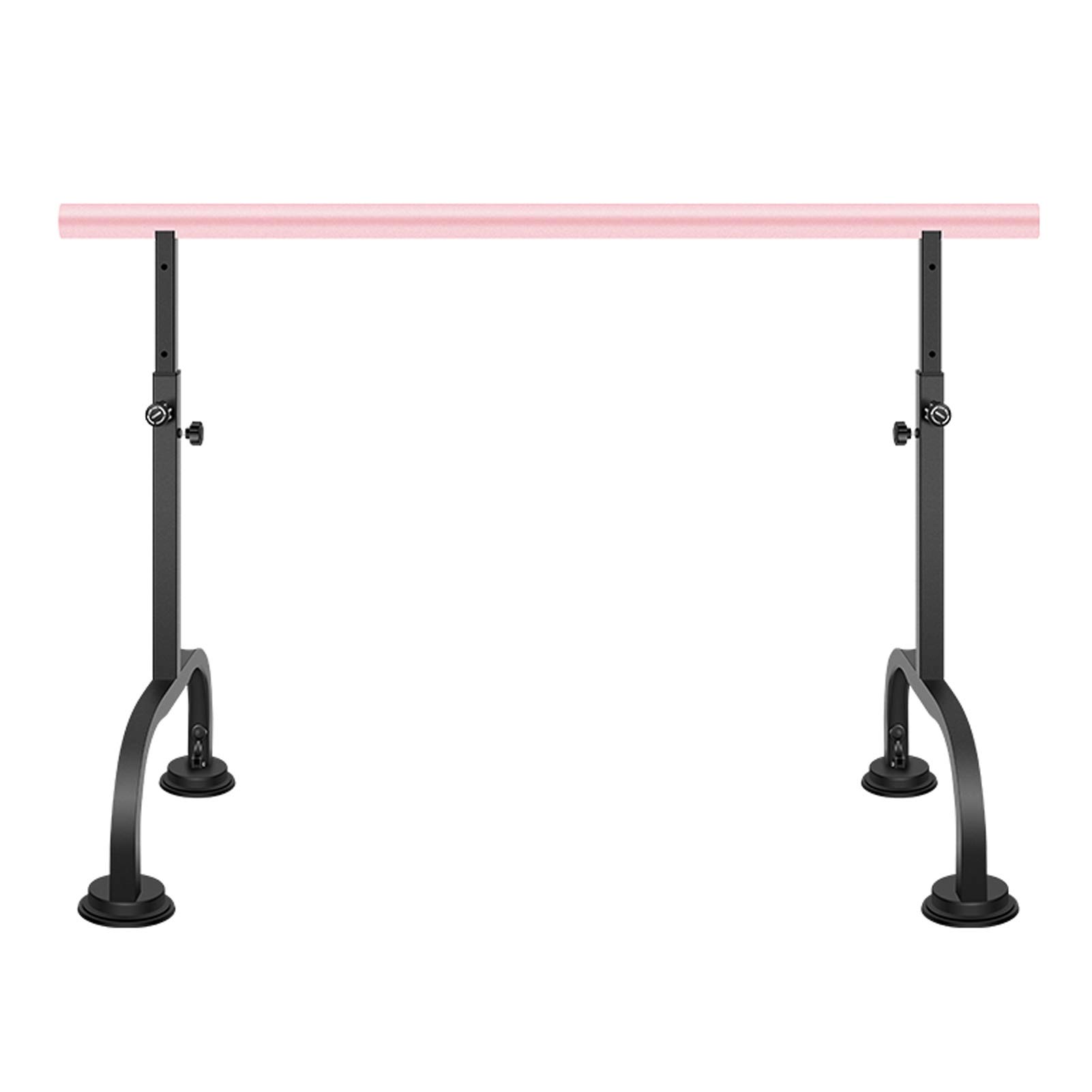 Freestanding Ballet Barre, Kid Adult Workout Fitness Stretch Dancing Pole, Portable Adjustable Dance Bar Equipment with Suction Cup Base