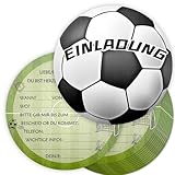 jwtyu 12 Stück Einladungskarten Kindergeburtstag junge Geburtstagseinladungen Fußball einladungskarten für Geburtstagsparty Feiertage und Feste