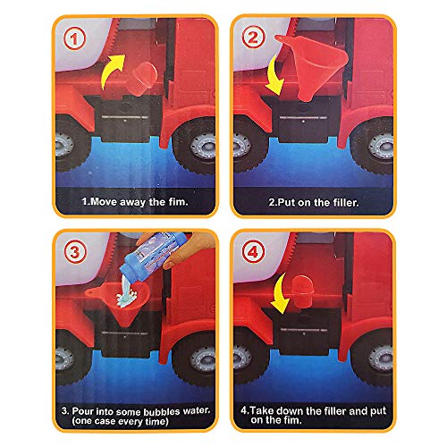 Artcreativity Bubble Blowing Cement Truck Toy With Led And Sound Effects - 12 Inch Light Up Bump N Go Toy Car For Boys And Girls - Bubble Solution Included - Great Birthday Gift For Kids #TOP3