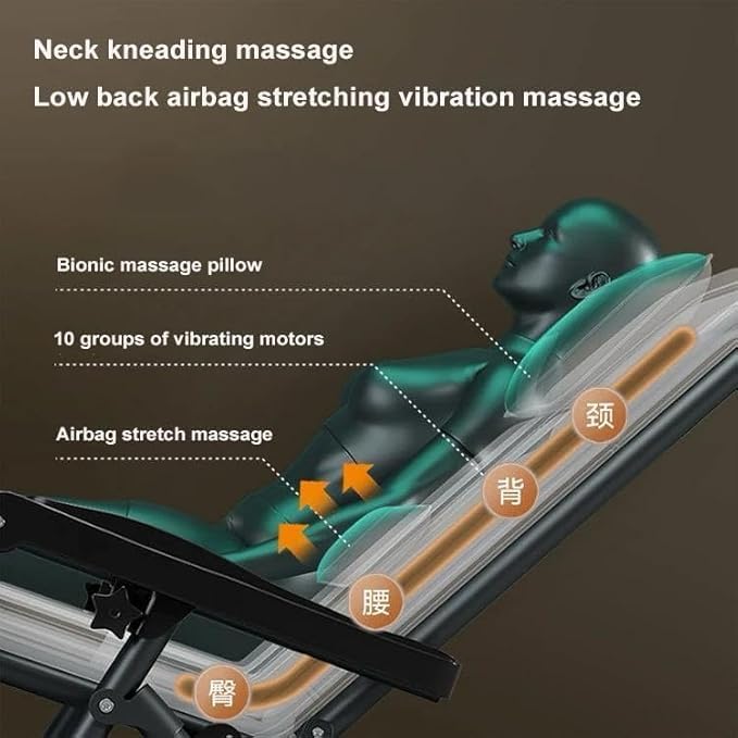 YOGIMOONI Faux Leather Portable Massage Chair Luxury Full Body 2024 Reclining Patio Camping Lounge Chair Folding Recliner for Indoor Zero Gravity Chair, Black YOGIMOONI Faux Leather Portable Massage Chair Luxury Full Body 2024 Reclining Patio Camping Lounge Chair Folding Recliner for Indoor Zero Gravity Chair, Black