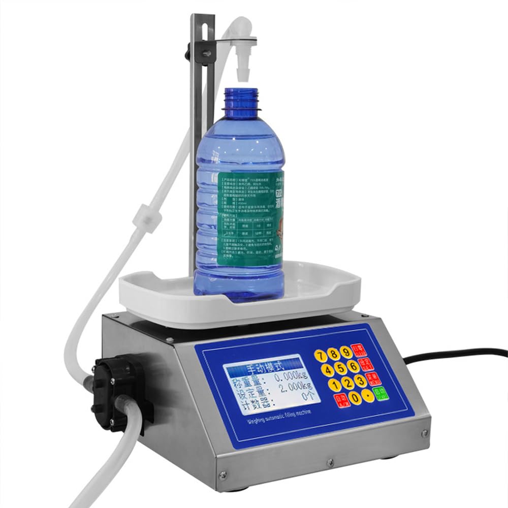 Máquina De Llenado De Líquidos 10G-3Kg Máquina De Llenado De Botellas 4.2L/ Min Control Digital para Jugo, Aceite Esencial, Esmalte De Uñas