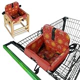 JoSeat Shopping Cart Seat Cover for Baby, High Chair & Grocery Seat Protector, Padded Chair Covers for Restaurant Seats, Unisex Machine Washable Grocery Cart Liner & Swing Insert – Sun & Rainbows