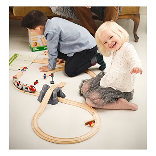 Brio World - 33394 Starter Track Pack | 13Piece Wooden Train Tracks For Kids Ages 3 & Up #TOP6