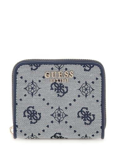 GUESS Neda Small Zip Around Wallet, Navy Logo