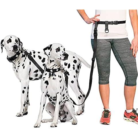 The Buddy System Hands Free Dog Leash and The Double Buddy Pet Leash, Bundle Adjustable Dog Leash for Walking, Running, Training, Exercise with Your Dog-Made in The USA Cover