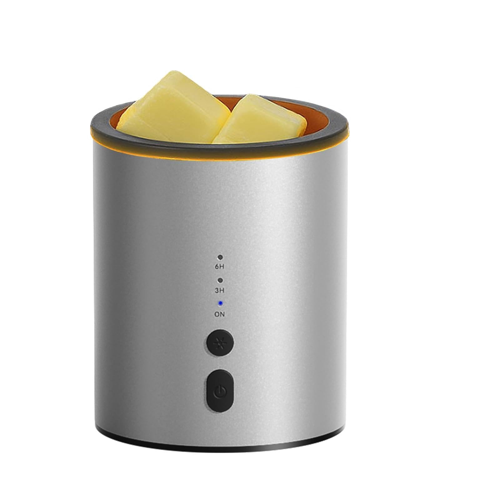 AVEKI Electric Wax Melt Warmer, Electric Candle Wax Burner with Timer, Multicolor LED Night Light, USB Powered Scented Wax Melter for Home Bedroom Office, Gifts for Women Mom Friends (Silver)