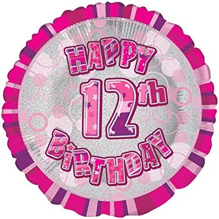 Unique Party 55433 - 66cm Hanging Swirl Glitz Blue Birthday Decorations, Pack of 6