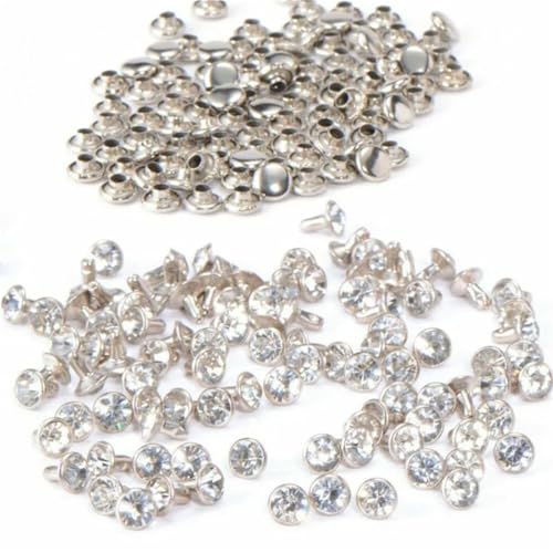 Remaches de cristal de 7mm para ropa y manualidades en cuero, pack de 100 unidades 3