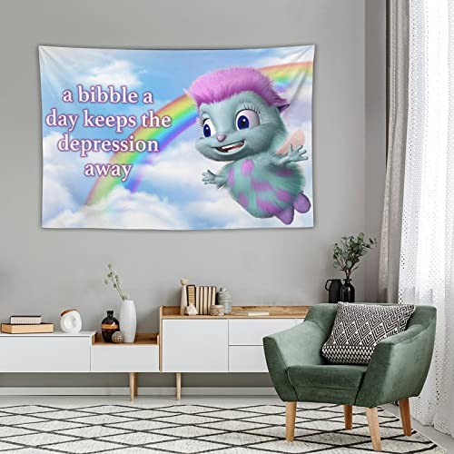 Bionzax A Bibble A Day Keeps The Depression Away Tapestry For Bedroom, College Dorm Or Living Room Home Decor, Bee Funny Wall Tapestries Hanging For Kids 40"X60" #TOP3