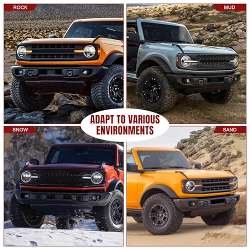 Image of JINCHEN Mud Flaps Fit for Bronco 2021 2022 2023 2024 2 /4-Door Front and Rear Mud Flaps Splash Guards 4PCS