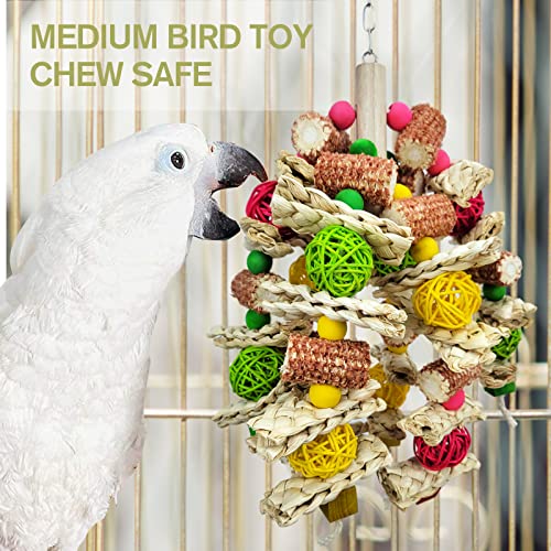 Cokliomc Rf-X Parrot Toys, Natural Corn Cob Bird Chew Toys For Small And Medium-Sized Macaws, African Grey Parrots, Amazon Parrots, Medium-Sized Bird Cage Toys #TOP5