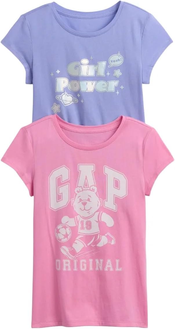 GAP Girls' Short Sleeve Graphic Tee 2-Pack