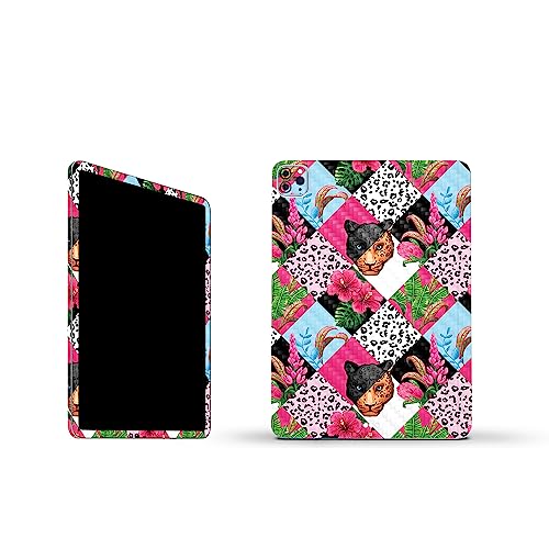 Image of MightySkins Carbon Fiber Skin Compatible with Apple iPad Pro 11 inch M2 4th Gen (2022) Full Wrap Kit - Cat Tile | Protective, Durable Textured Carbon Fiber Finish | Easy to Apply | Made in The USA