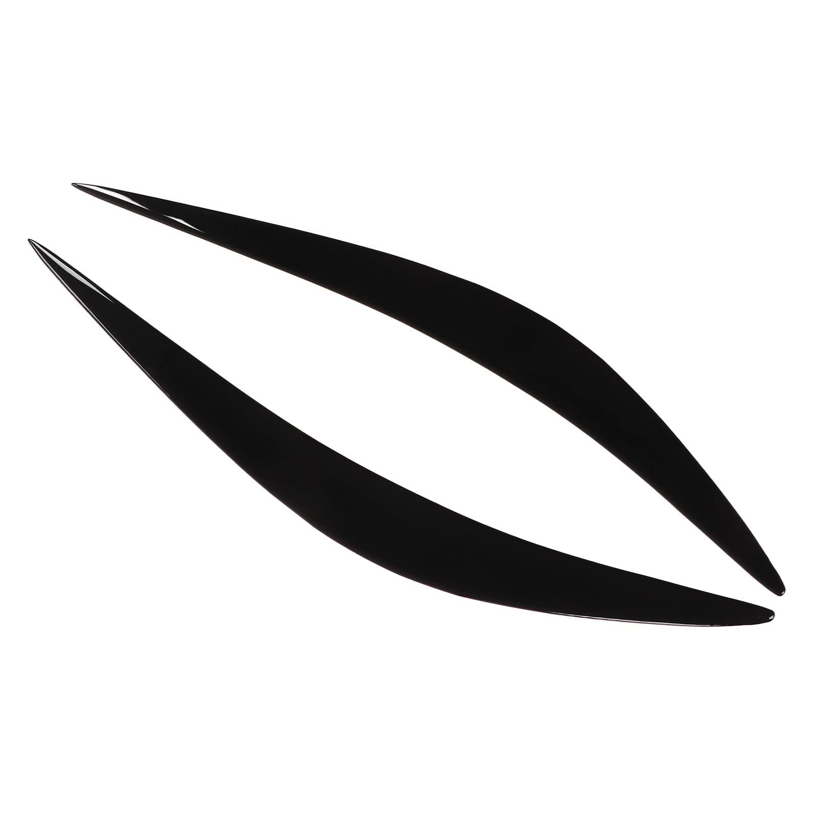 Headlight Eyebrow Eyelid Trim 2pcs - Glossy Black, For Infiniti Q50 2014-2019, Easy Install