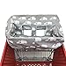 Portable Shopping Cart Cover, High Chair and Grocery Cart Covers for Babies, Kids, Infants & Toddlers, Attached Carry Bag (Simple White Elephant)