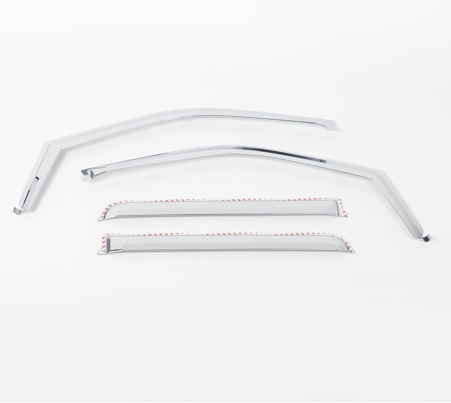 Putco Element Chrome Window Deflectors Fits Ford F150 21-26 / Ford F250 F350 F450 F550 24-26 SuperCrew - Set of 4 - in Channel Install