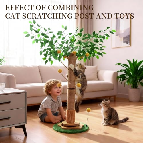 Rascador Torre para Gatos 45 pulgadas con Sisal Natural miniatura 4