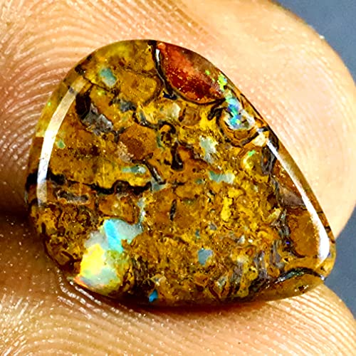 Pierre précieuse opale boulder multicolore de Koroit 6,62 ct pour création de bijoux - 2