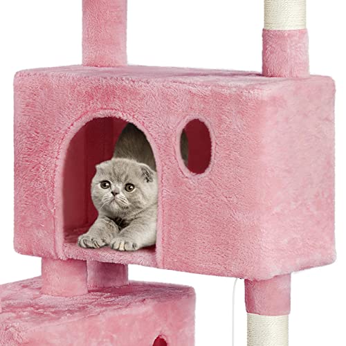 Yaheetech Árvore para gatos em vários níveis, torre grande para gatos com plataforma de condomínios,