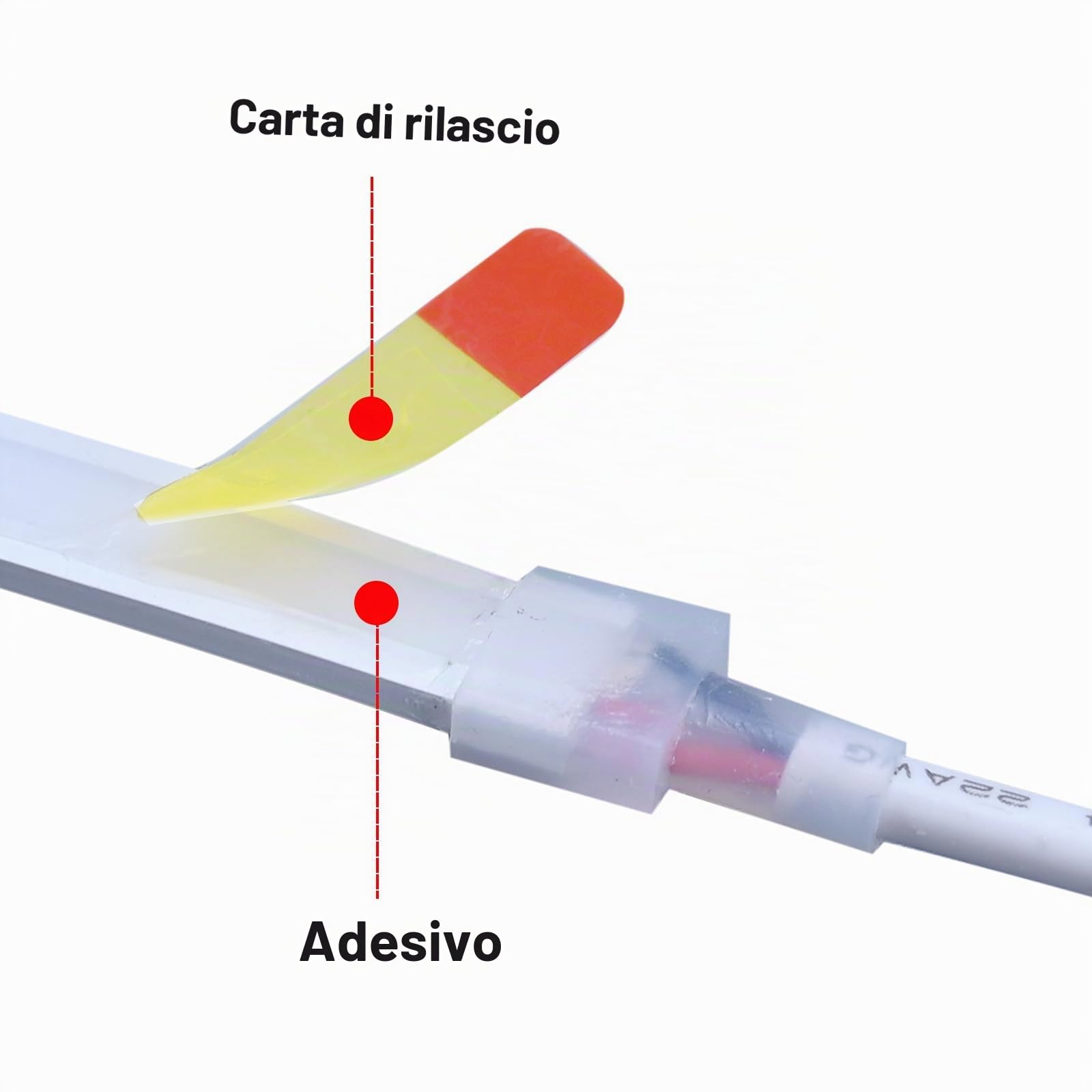 GOMING 24V 10M Neon COB Striscia LED Bianco Caldo 3000K IP67 Impermeabile | CRI 93+ 6300lm Luminosità Uniforme Flessibile Striscia LED Autoadesiva per Arredamento Casa(Alimentazione non Inclusa)