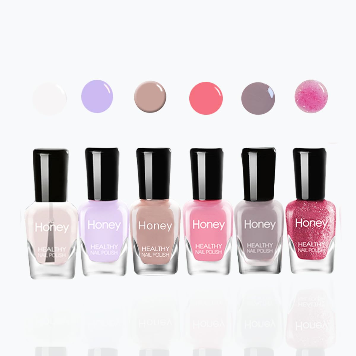 6 Bottles Quick Dry Nail Polish Set, 5 ml Easy Peel Off Nail Polish Water Based and Non Toxic Nail Polish Kit Fingernail for Girls, Teens and Women RN-73-604A 0.17 Fl Oz (Pack of 1)