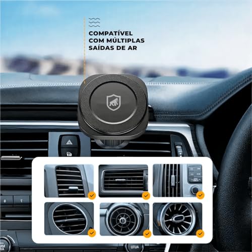 Gshield Suporte Veicular e Carregador Turbo Sem Fio 15W Compatível com MagSafe, Carregamento Rápido