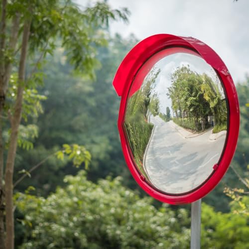 Miroir panoramique routier 30 cm en PC noir pour angle mort - 4