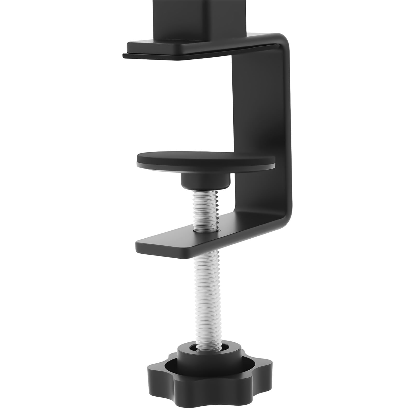 Mensola da scrivania con morsetto, organizer da scrivania a 2 livelli in acciaio al carbonio, spazio senza foratura, capacità 10 kg per livello, installazione rapida per ufficio casa, 44 x 39 x 15 cm