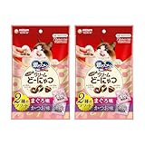 【まとめ買い】 銀のスプーン 猫用 おやつ お魚クリームどーにゃつ 2種のアソート まぐろ味・かつお味 [144g(72g×2袋)]【ドーナツ型粒 食べきりサイズ 国産】