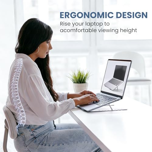 Base portátil ajustable ergonómica para laptop 10-15.6 pulgadas miniatura 3
