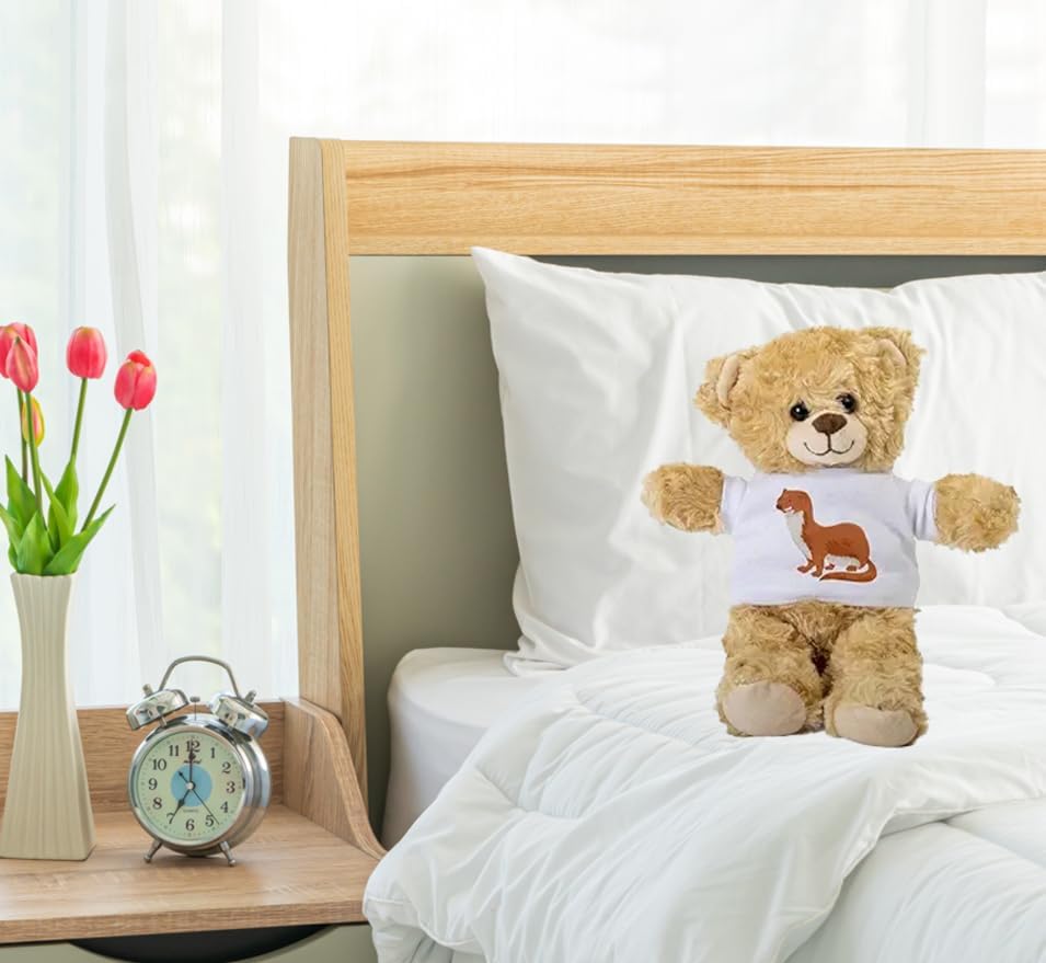 Miniatura 4 de Weasel - Oso de peluche de personaje de dibujos animados, regalo de peluche, oso de peluche con camiseta, regalo de bienvenida para bebé, regalo