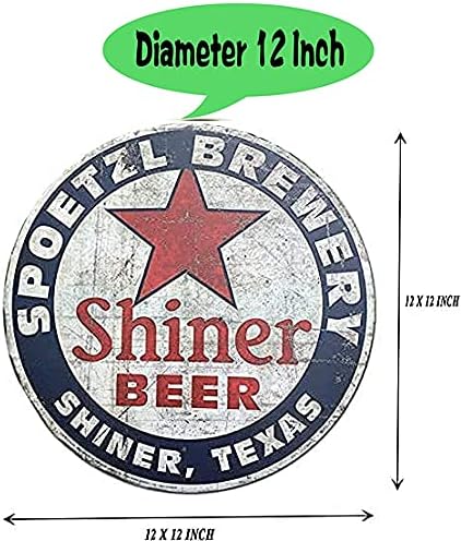 Miniatura 2 de Eletina Letrero redondo de metal rústico de granja, diseño de uvas frescas, decoración retro de cocina, colgador de puerta de pared, diámetro 12