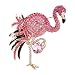 EVER FAITH Women's Austrian Crystal Graceful Enamel Flamingo Bird Brooch Pink Gold-Tone