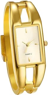 Wrist Watches for Women Elegant Alloy Bangle Watch Analog Square Quartz Dress Watch, - Buy now
