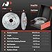 A-Premium 11.65 inch(295.91 mm) Front Drilled and Slotted Disc Brake Rotors + Ceramic Pads Kit Compatible with Select Nissan Models - Altima 2007 2008 2009 2010 2011 2012 2013, 6-PC Set