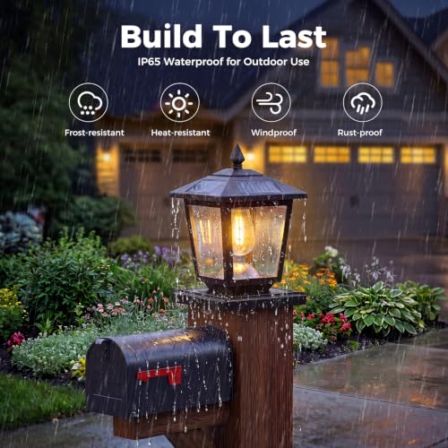 Peasur 4 Pack Solar Post Cap Lights Outdoor 2 Brightness by Peasur - Used condition - Image 7