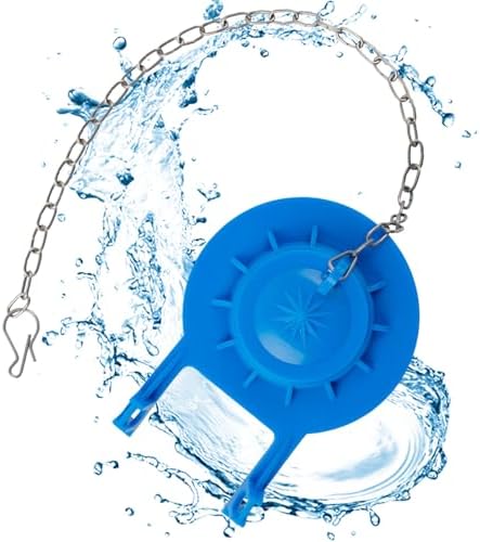 Universal 2-Inch Toilet Flapper, Adjustable Metal Chain, Chlorine-Resistant