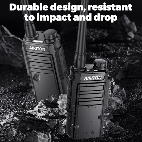 Walkie Talkies Long Range for Adults, Rechargeable Walkie Talkie UHF Two Way Radio with 1500mAh Li-ion Battery USB-C Charger VOX Walky Talky for Hiking Cruises Camping (2Pack) - Thumbnail 4