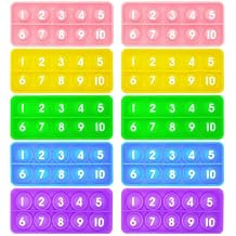 Ten Frame Popper, Math Fidget Sensory Toys, Ten-Frame Counting Toy, Educational Toy for Kids, Classroom Group Learning Activities for ToddlerPack of 10