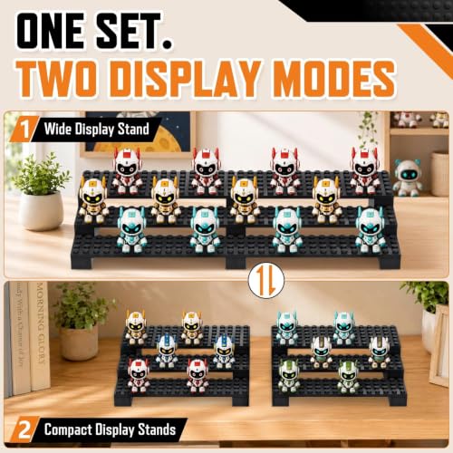 Image of Mlikero 3-Tier Display Stand for 40+ Minifigures, Minifigure Display Case
