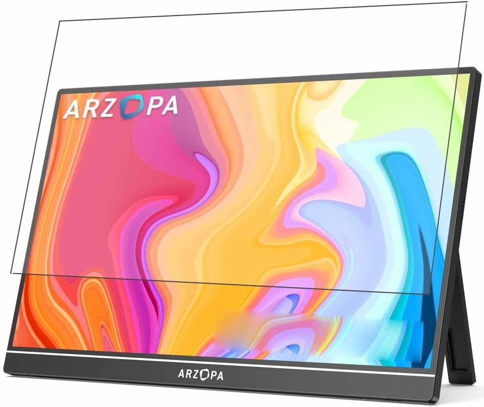 Puccy Tempered Glass Screen Protector Film, compatible with ARZOPA A1C Z1C 16.1" Monitor (Active Area Cover Only) Protective Protectors Guard