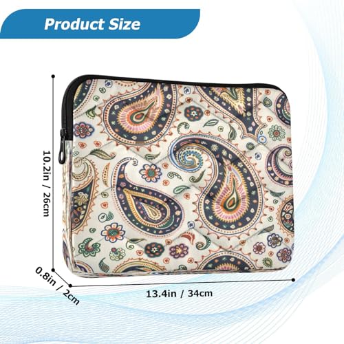 Funda para portátil 13-14 pulgadas impermeable diseño paisley miniatura 3