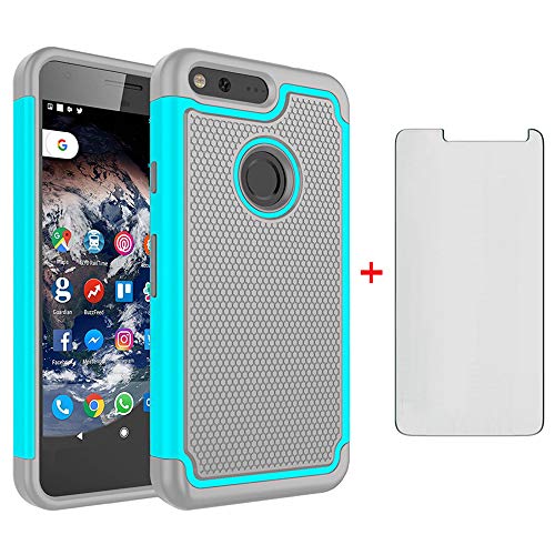 Google Pixel XL Phone Case 5.5 with Tempered Glass Screen Protector Rugged Dual