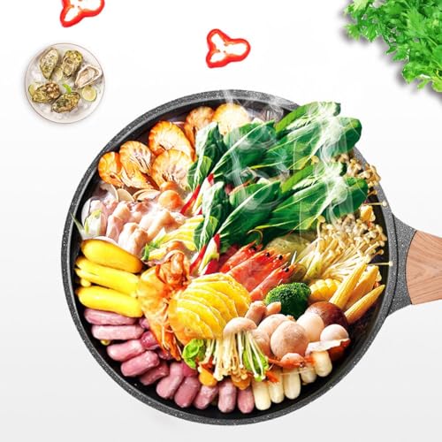 Wok antiadherente redondo 24 cm con mango resistente al calor miniatura 6