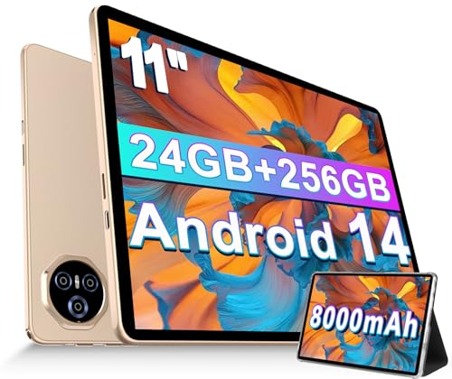 2025 11 inch Android Tablet 14 Tablets, with 24GB RAM + 256GB ROM...