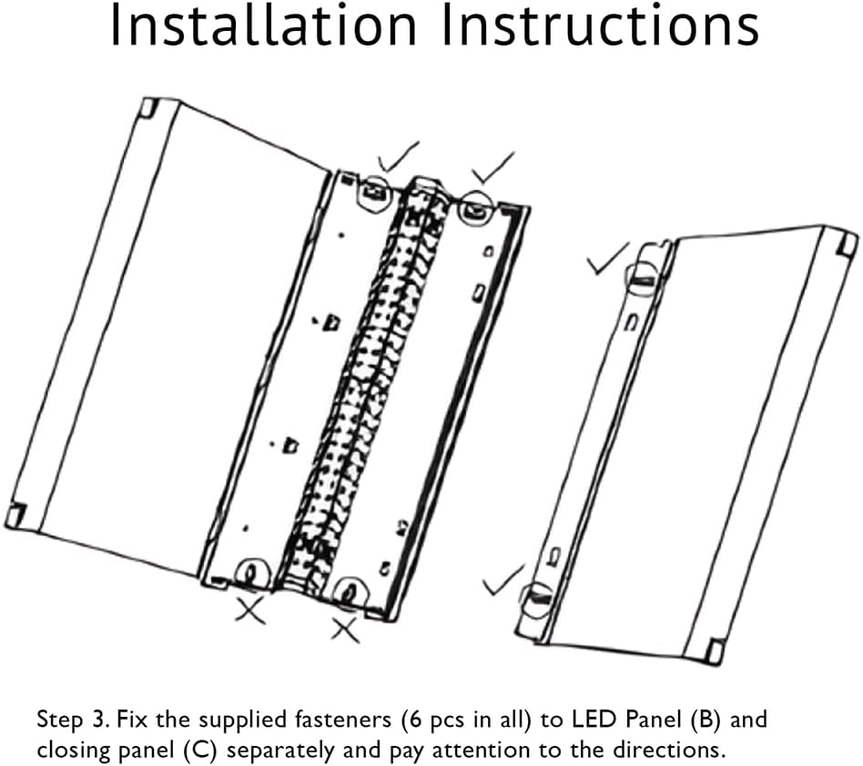 Generic 2x4 LED Retrofit Kit Troffer Center Basket Panel, 4000K Soft White, 40W, 0-10V Dimmable, UL Listed, 5200 Lumens, Tool-Free Assembly On Site, 2-Pack, CLS-RKPD24DLB-40WB(50P)
