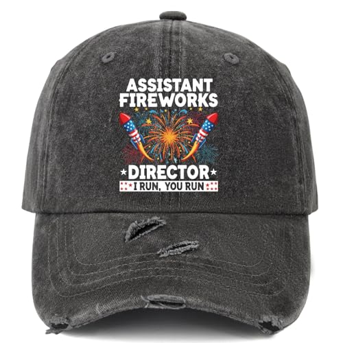Assistant Fireworks Director I Run You Run 4th of July Hat for Womens Soft