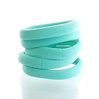 Vista 13 de My Lello Bandas elásticas grandes y gruesas para cola de caballo sin costuras, color verde esmeralda, 100