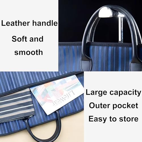 39-Inch Garment Bags for Hanging Clothes, 2 Pack Dustproof Zipper Suit Bags - Perfect for Travel, Business Trips, Work & Storage (Blue)4