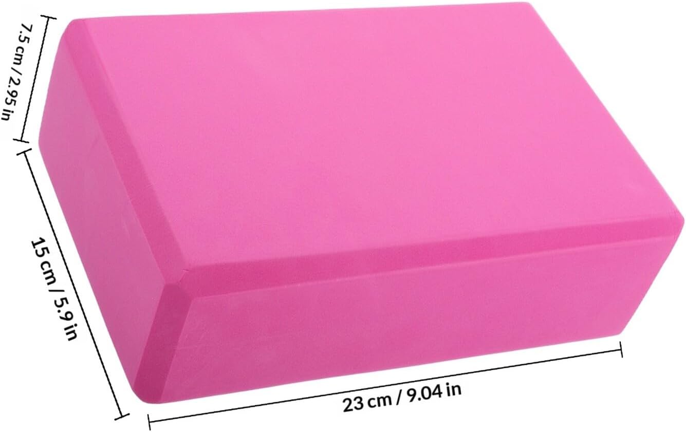 Holibanna 2pcs Eva High-density Non-slip Yoga Blocks for Flexibility and Stretching Support, Lightweight 120g Foam Bricks for Adults and Pilates Workout and Balance Training